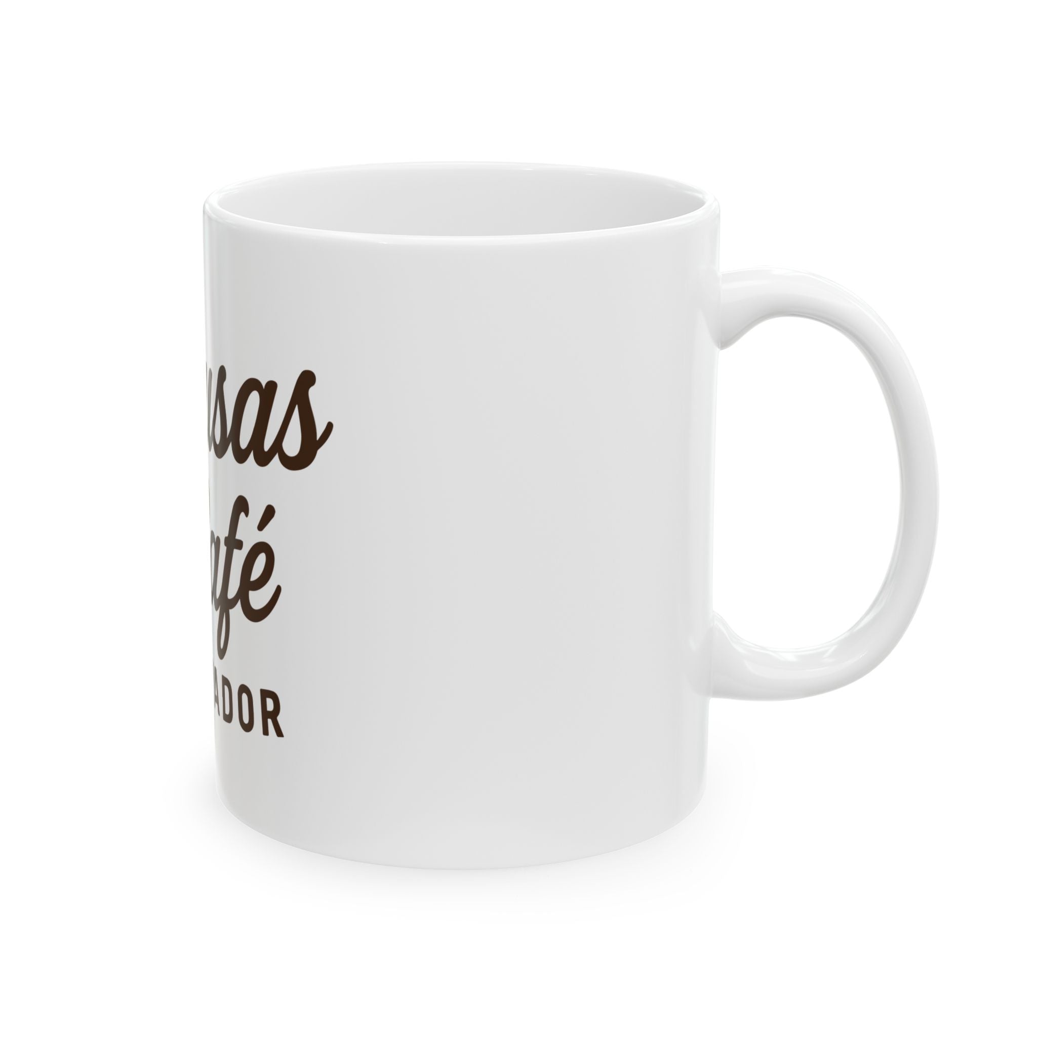 Taza Pupusas & Café El Salvador | Mug Tipografía Vintage Salvadoreña