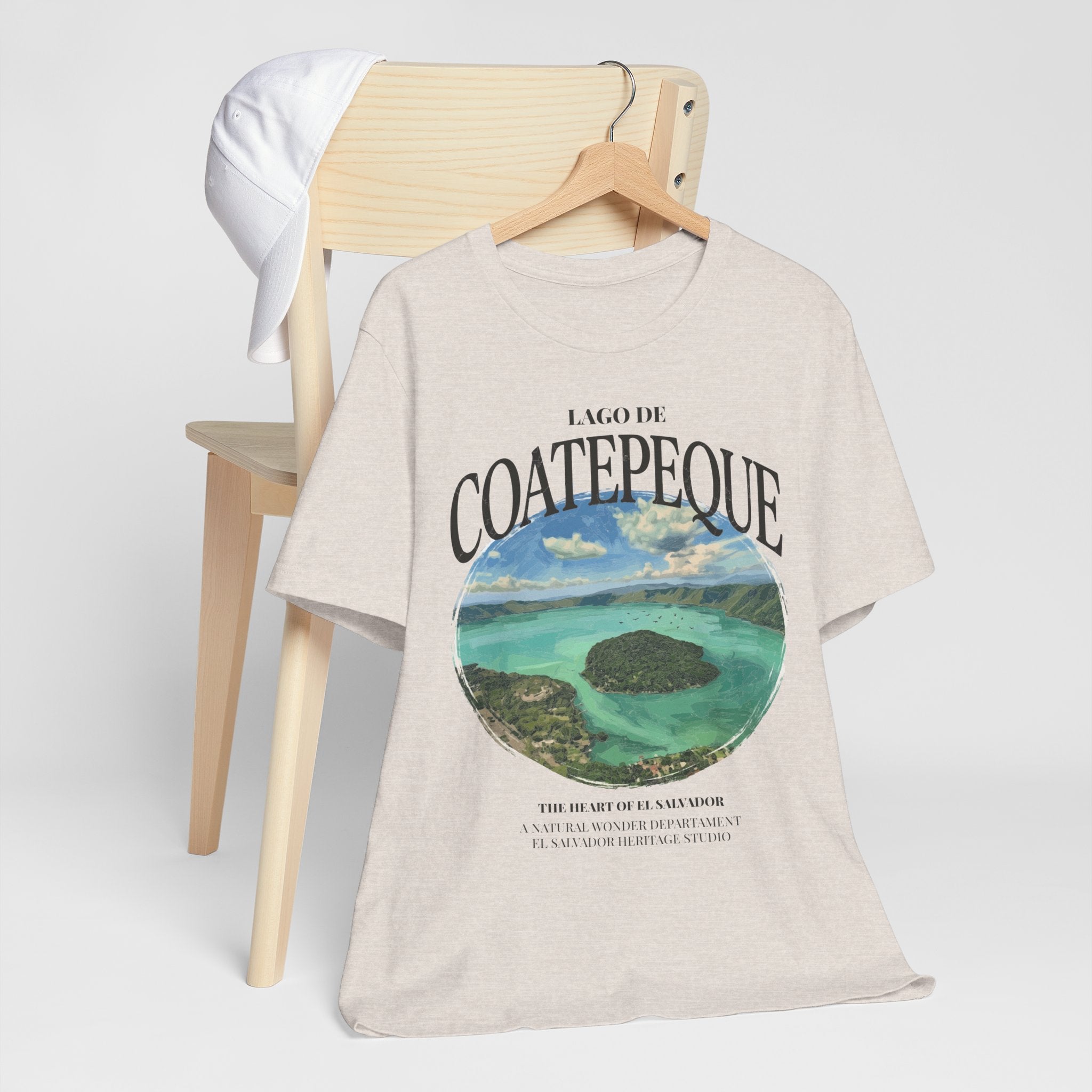 Camiseta Lago de Coatepeque El Salvador | Playera Vintage Corazón de El Salvador | Regalo Salvadoreño