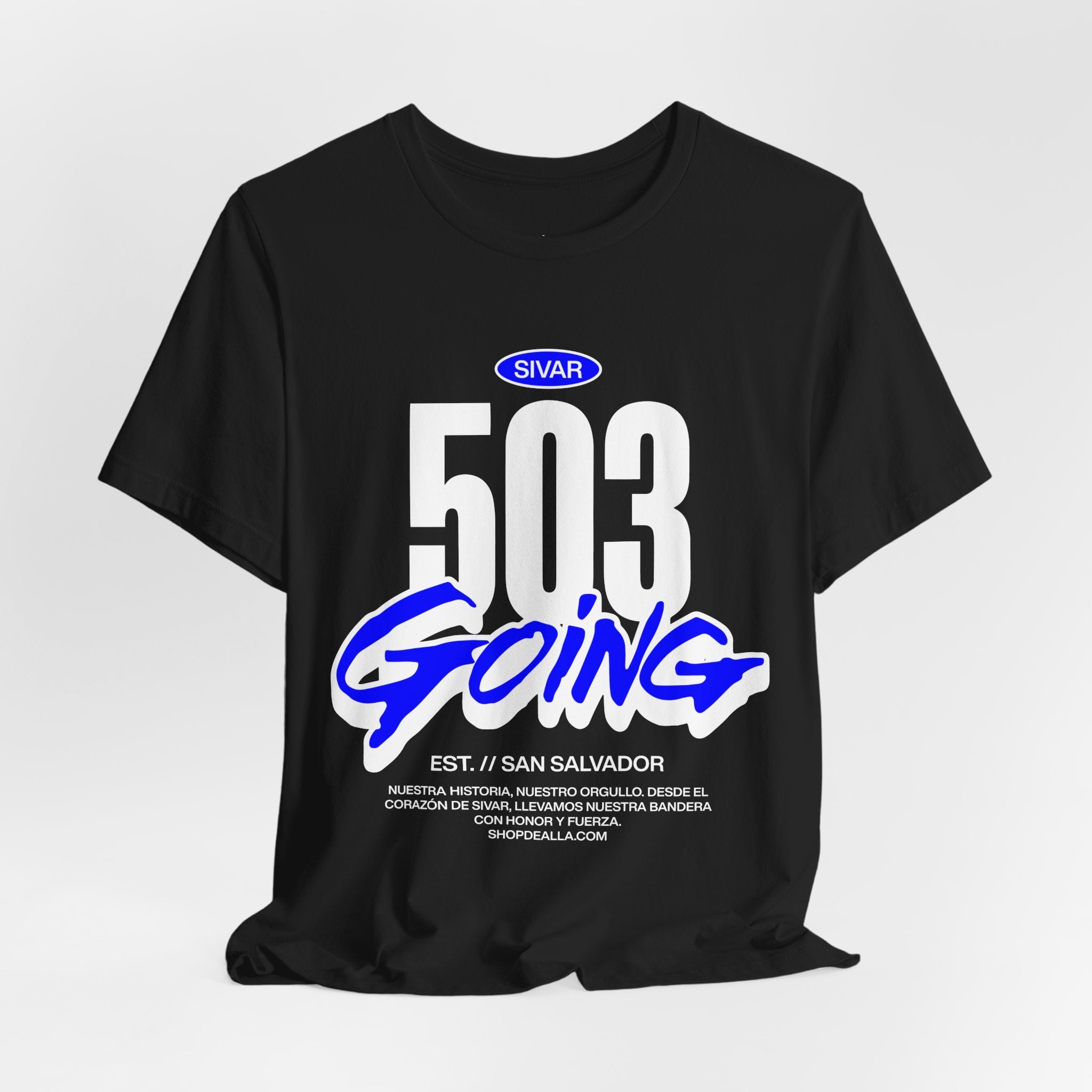 Camiseta 503 Going San Salvador | Playera Streetwear El Salvador Negra