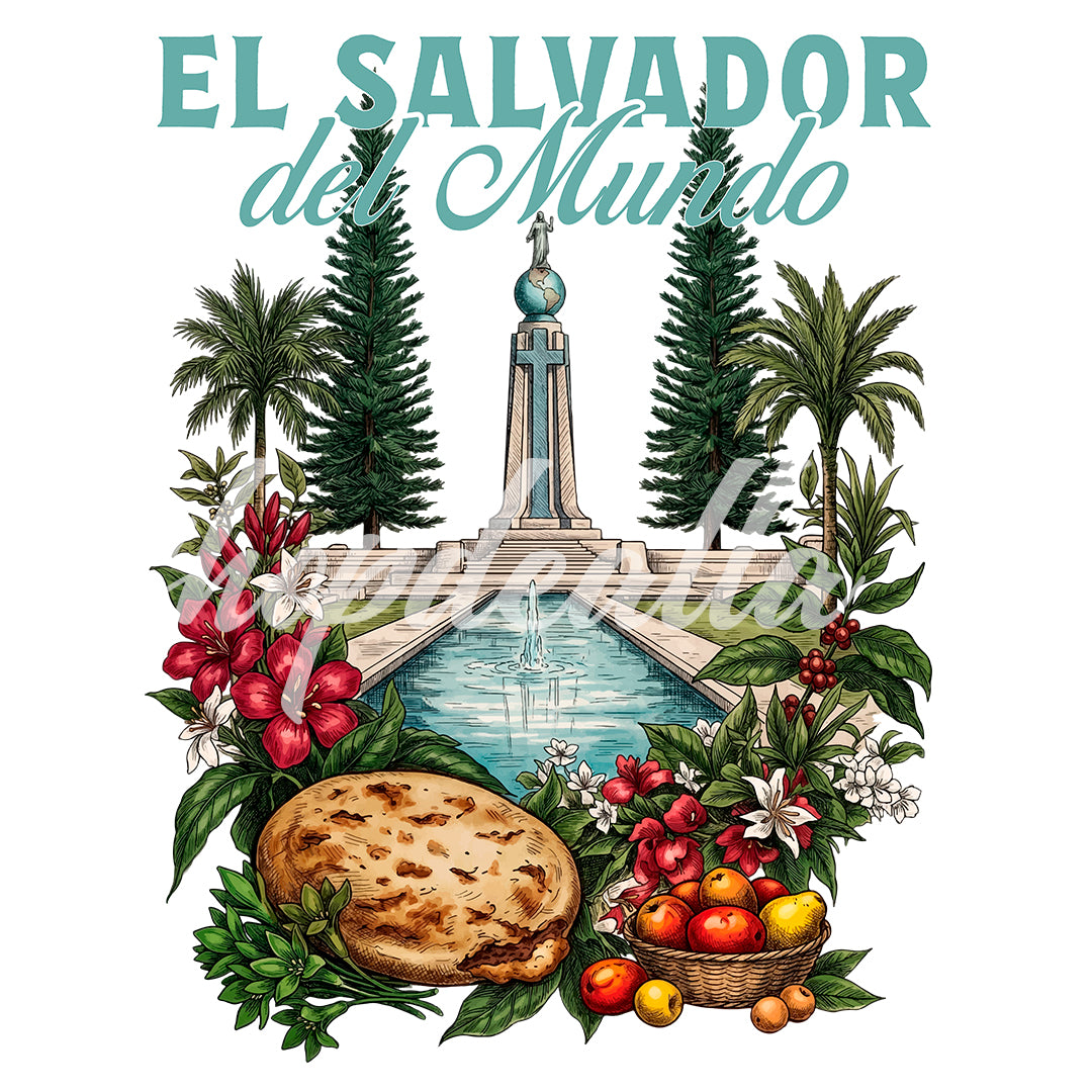 El Salvador del Mundo Vintage T-Shirt | Salvadoran Pride Shirt | Salvadorean Heritage Tee | Gift for Salvadorans