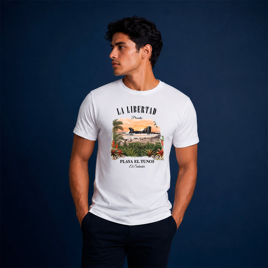 Camiseta Playa El Tunco La Libertad El Salvador | Playera Vintage Surf | Regalo Salvadoreño