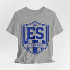 Camiseta Escudo El Salvador 503 | Playera Estilo Futbolero Azul y Blanco