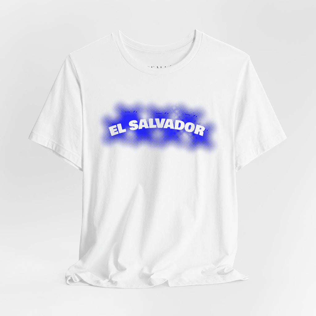 Camiseta El Salvador Estilo Urbano | Playera Retro Pop Art Azul