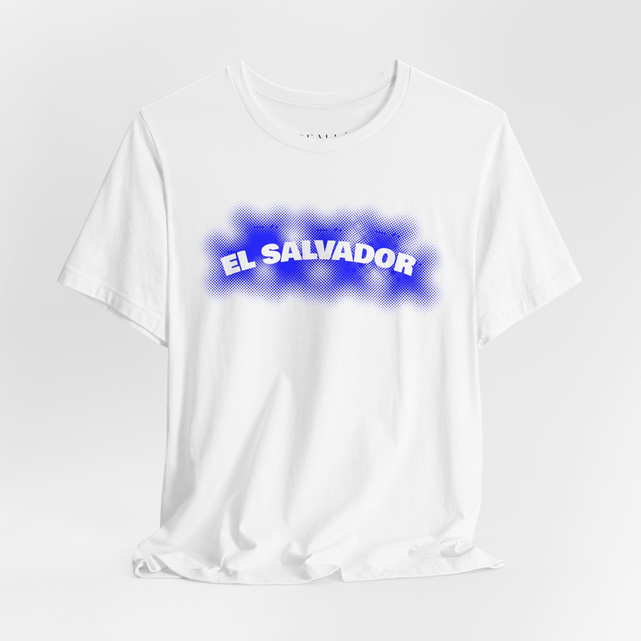 Camiseta El Salvador Estilo Urbano | Playera Retro Pop Art Azul