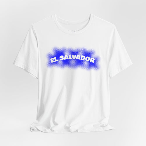 Camiseta El Salvador Estilo Urbano | Playera Retro Pop Art Azul