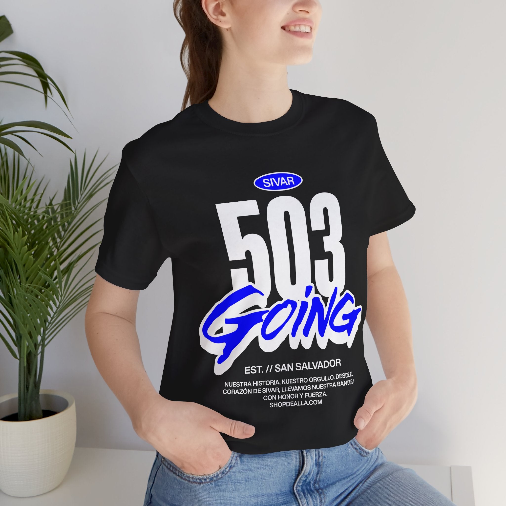Camiseta 503 Going San Salvador | Playera Streetwear El Salvador Negra