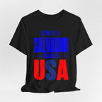 Camiseta Hecho en El Salvador Criado en USA | Playera Orgullo Salvadoreño
