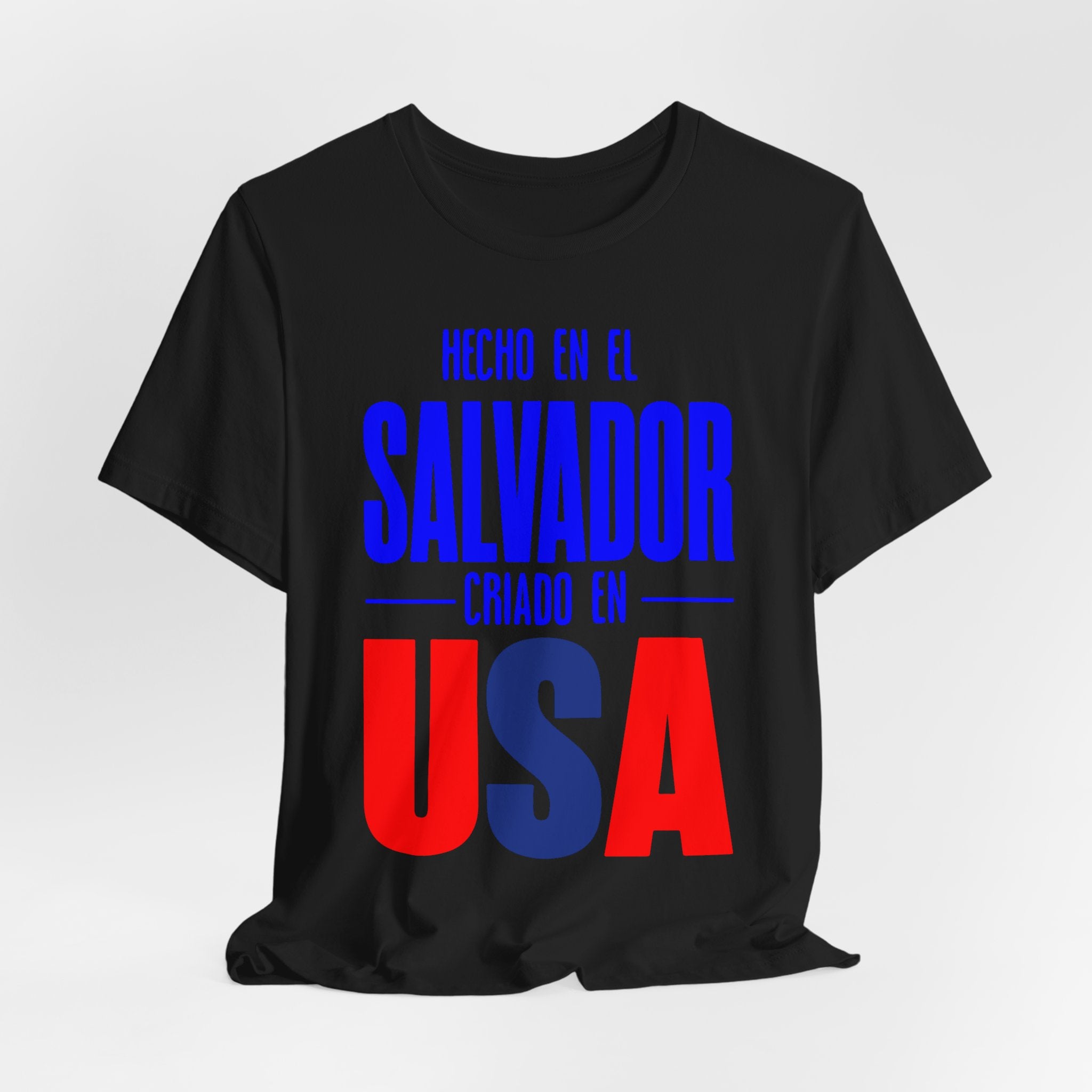 Camiseta Hecho en El Salvador Criado en USA | Playera Orgullo Salvadoreño
