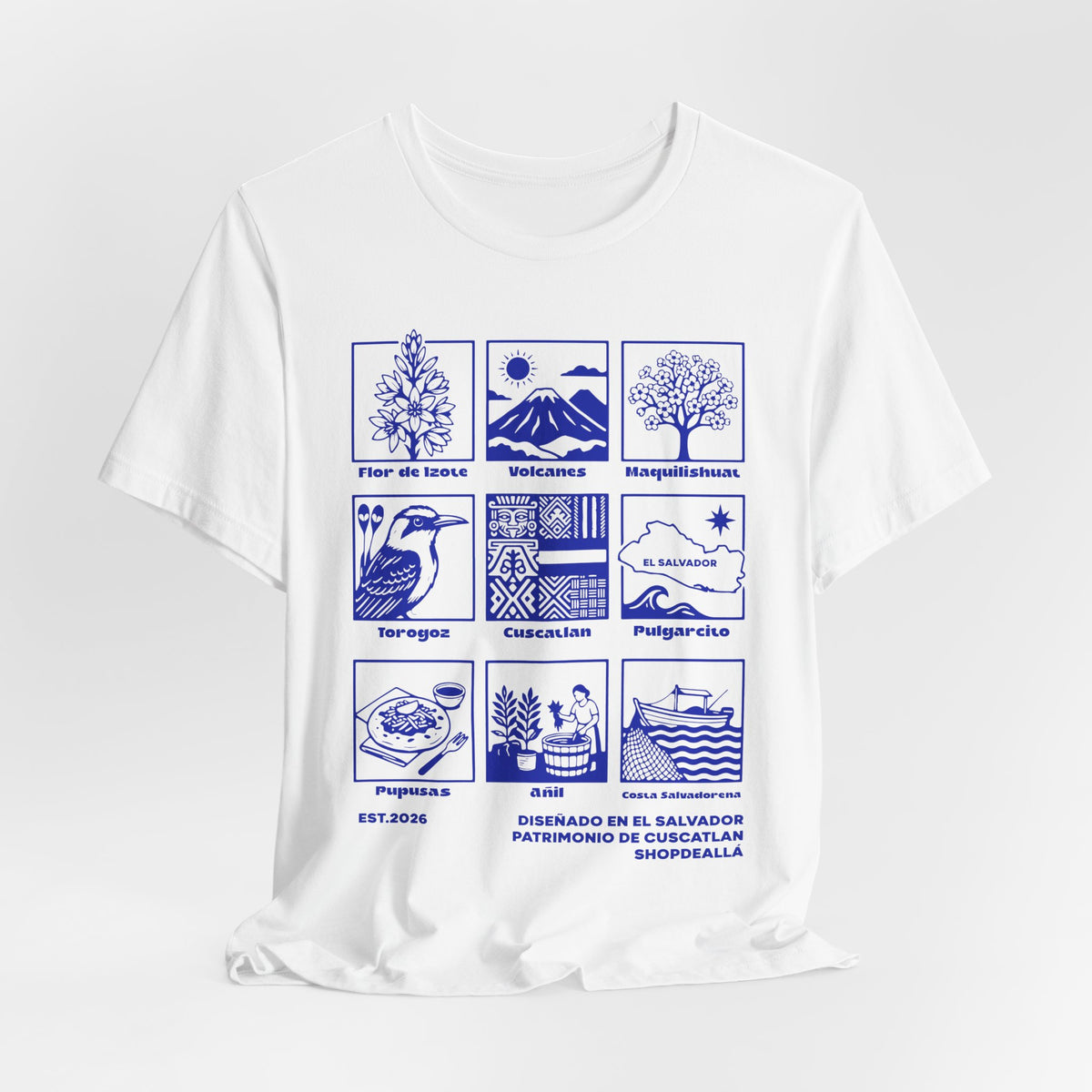 Camiseta Patrimonio de Cuscatlán El Salvador | Playera Íconos Culturales