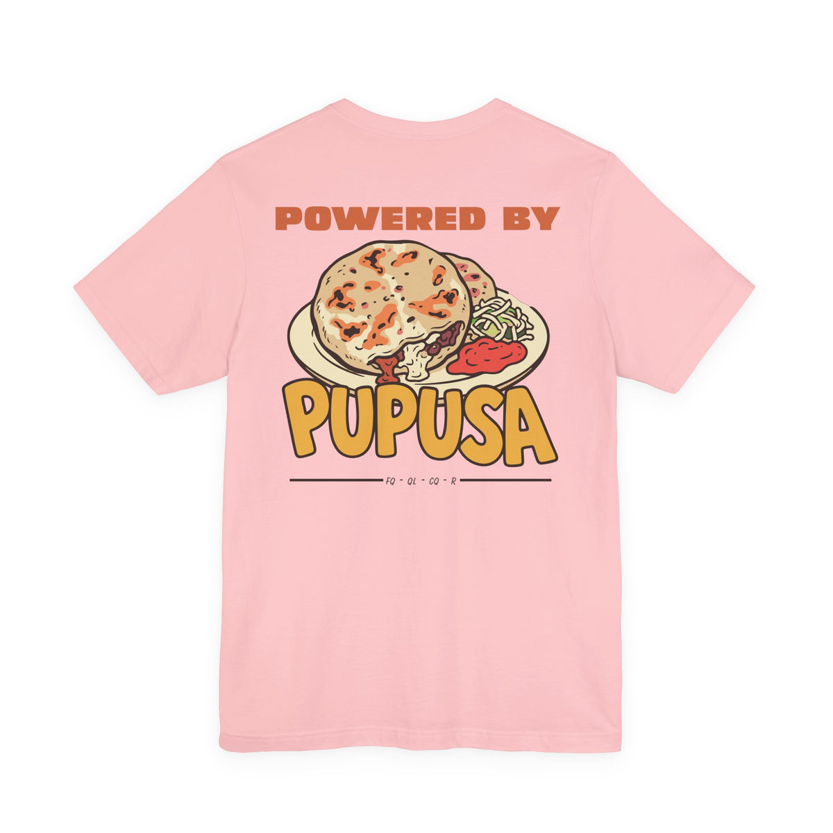 Camiseta Powered by Pupusa El Salvador | Playera Comida Salvadoreña Divertida