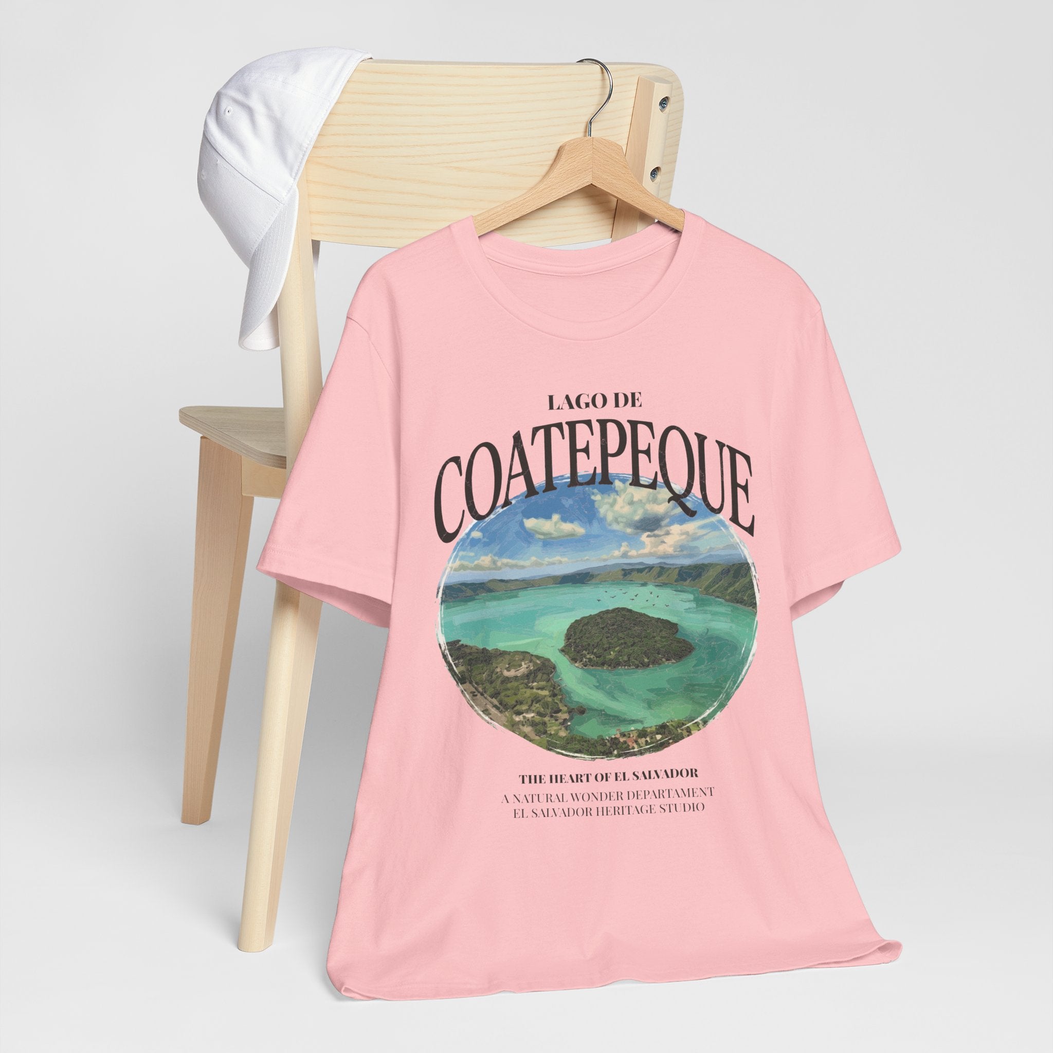 Camiseta Lago de Coatepeque El Salvador | Playera Vintage Corazón de El Salvador | Regalo Salvadoreño