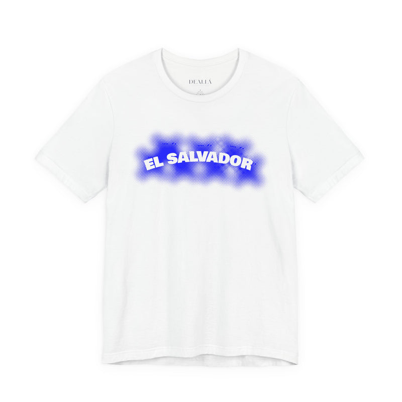 Camiseta El Salvador Estilo Urbano | Playera Retro Pop Art Azul