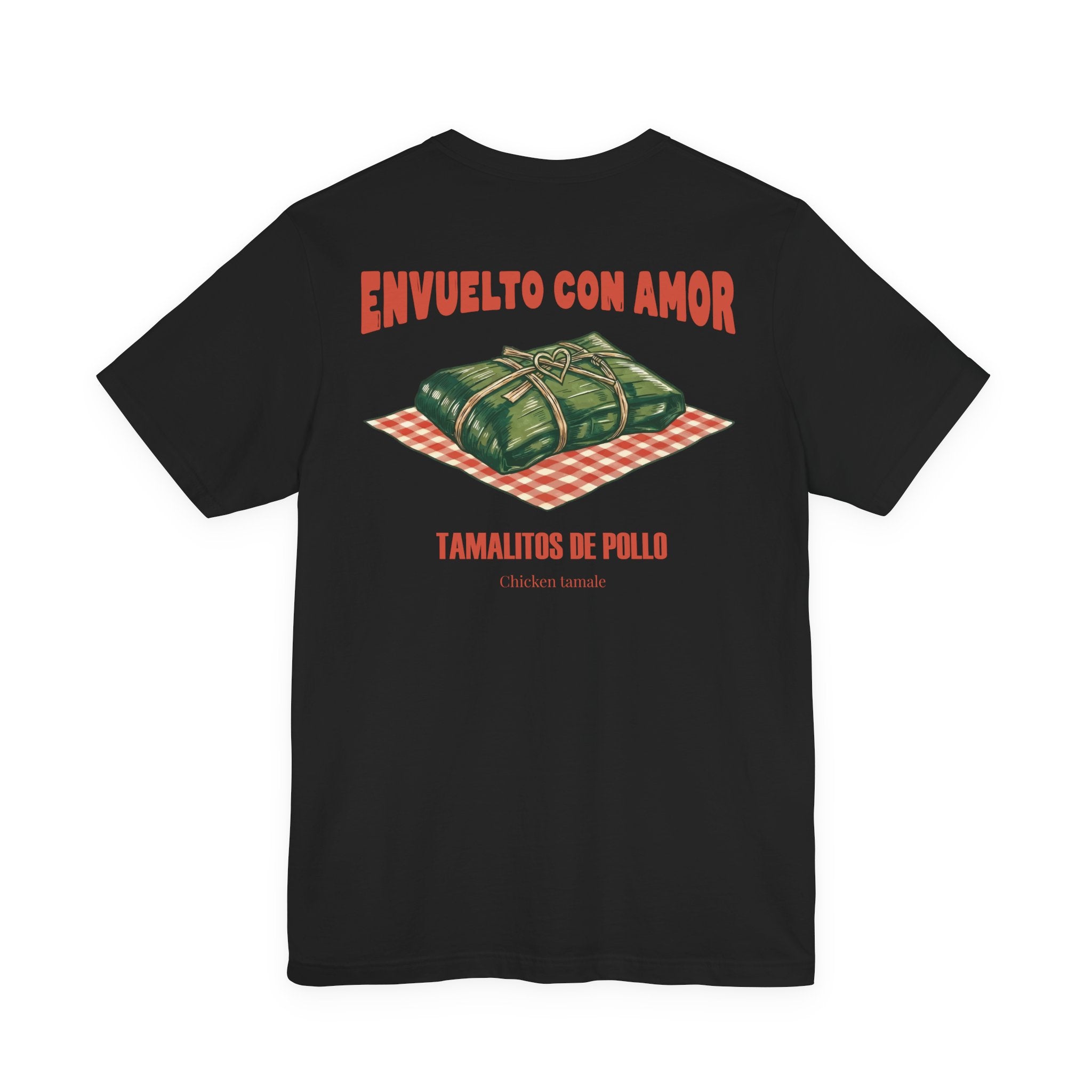 Camiseta Envuelto con Amor Tamalitos de Pollo | Playera Comida Salvadoreña